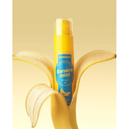 Зубна паста Solident Banana Mint / Банан-м'ята з фтором 1450 ppm, 60 мл